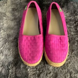 Sanuk Basket Case Woven Slip On Espadrille Flats sz 7